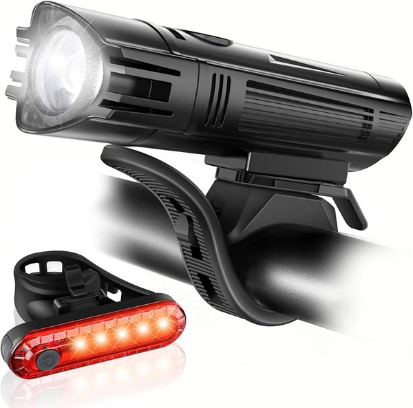 Ascher Ultra Bright USB Front & Rear Bike Light Set