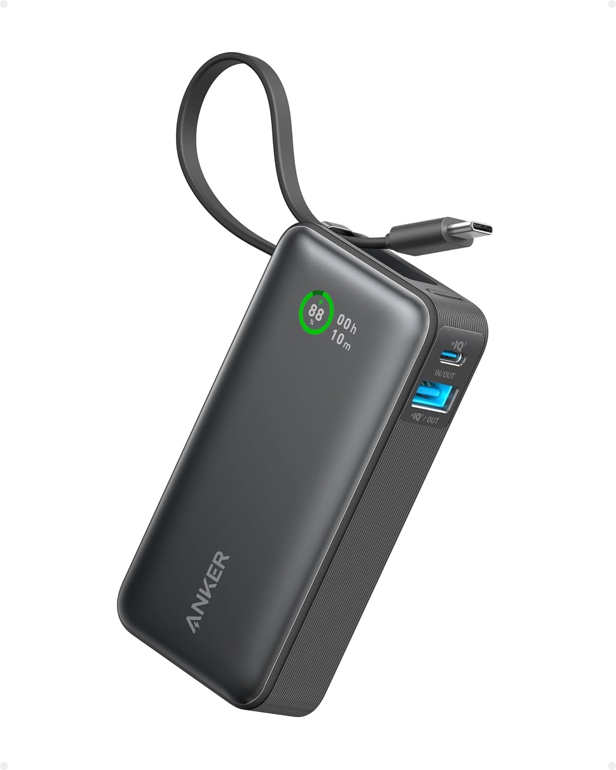 Anker Anker Nano Power Bank 10,000mAh 30W, Built-in USB-C Cable