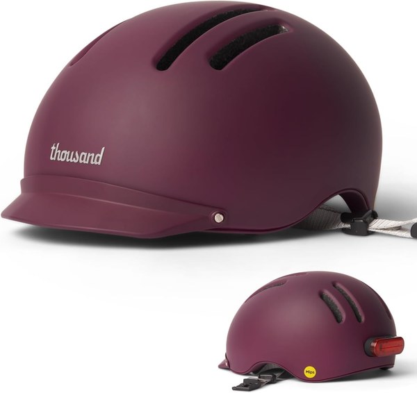 Thousand Chapter MIPS Adult Bike Helmet with LED Tail Light / PopLock