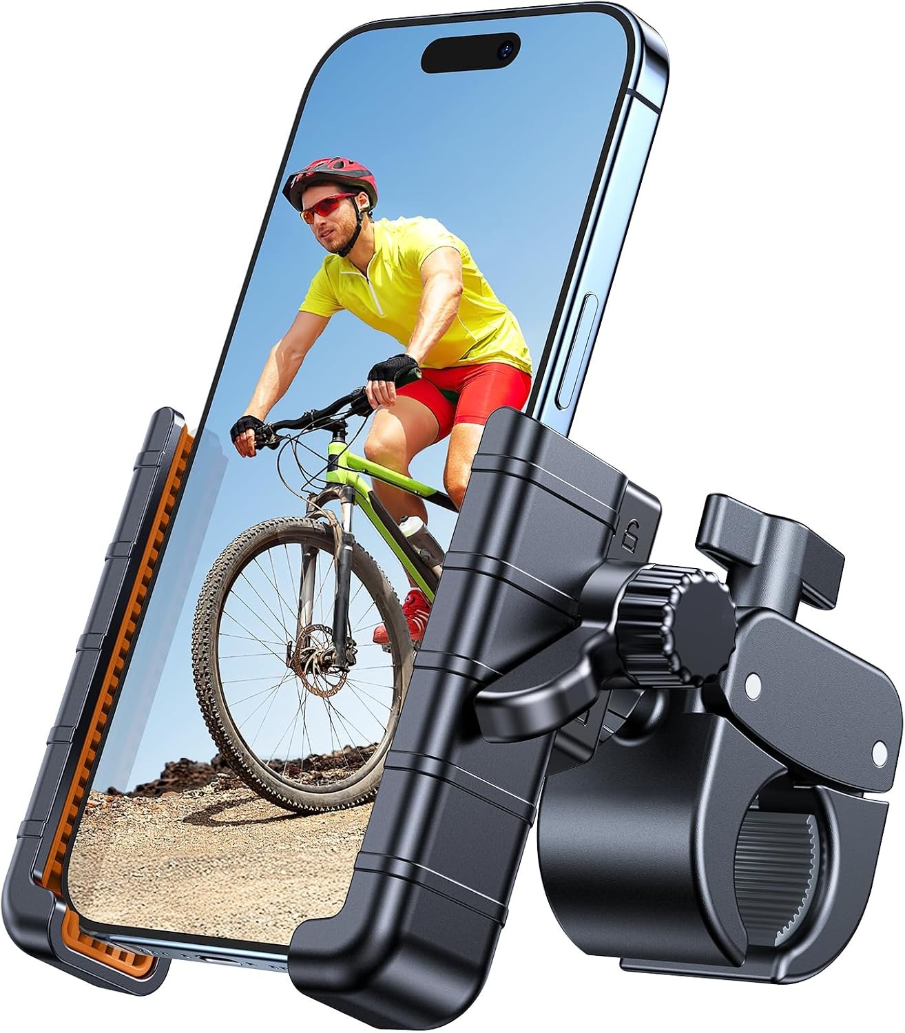 Coolpow Motorcycle/Bike Phone Holder 1s Lock Camera-Friendly Clamp