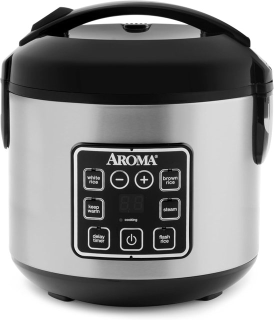 AROMA Digital Rice Cooker, 4-cup uncooked (ARC-914SBD)