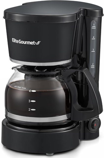 Elite Gourmet 5-Cup Drip Coffee Maker (EHC-5055)