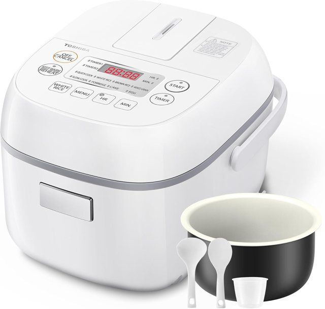 Toshiba Mini Rice Cooker, 3-cup uncooked (TRCS02)