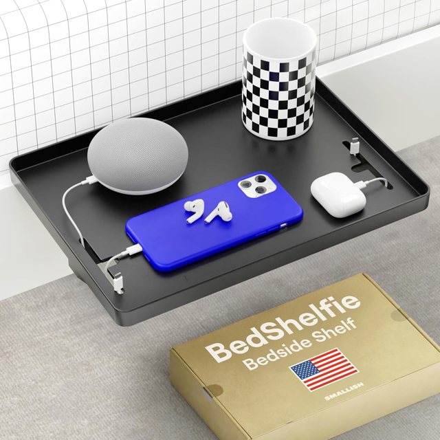 BedShelfie Bedside Shelf with Cable Catch