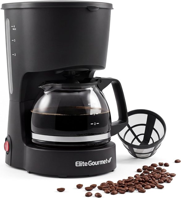 Elite Gourmet 4-Cup Drip Coffee Maker (EHC4128)