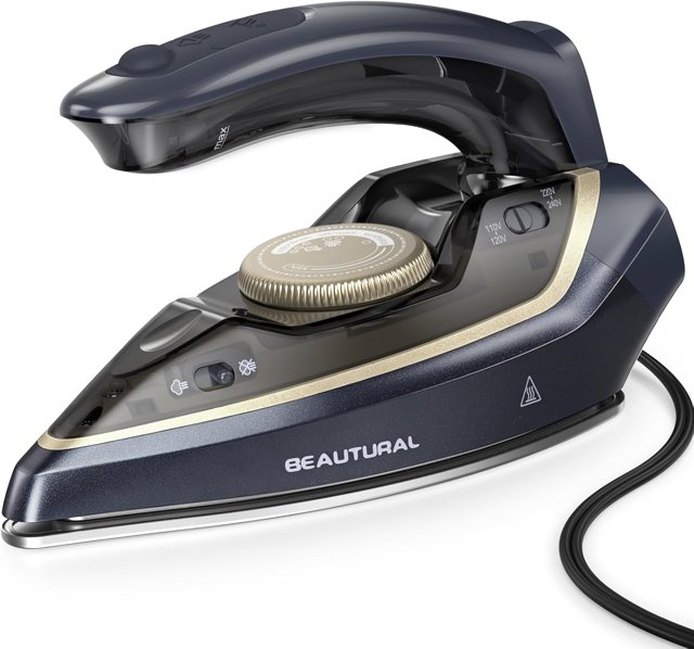 BEAUTURAL Mini Travel Iron, 1000 W